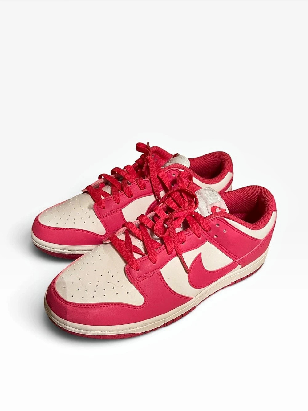 Nike Dunk Low Sneakers in Pink & White US 10